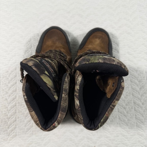Rocky Kid's 7 Inch Outdoor Camo Brown Waterproof Camo Boots Size US 4M - Picture 3 of 10